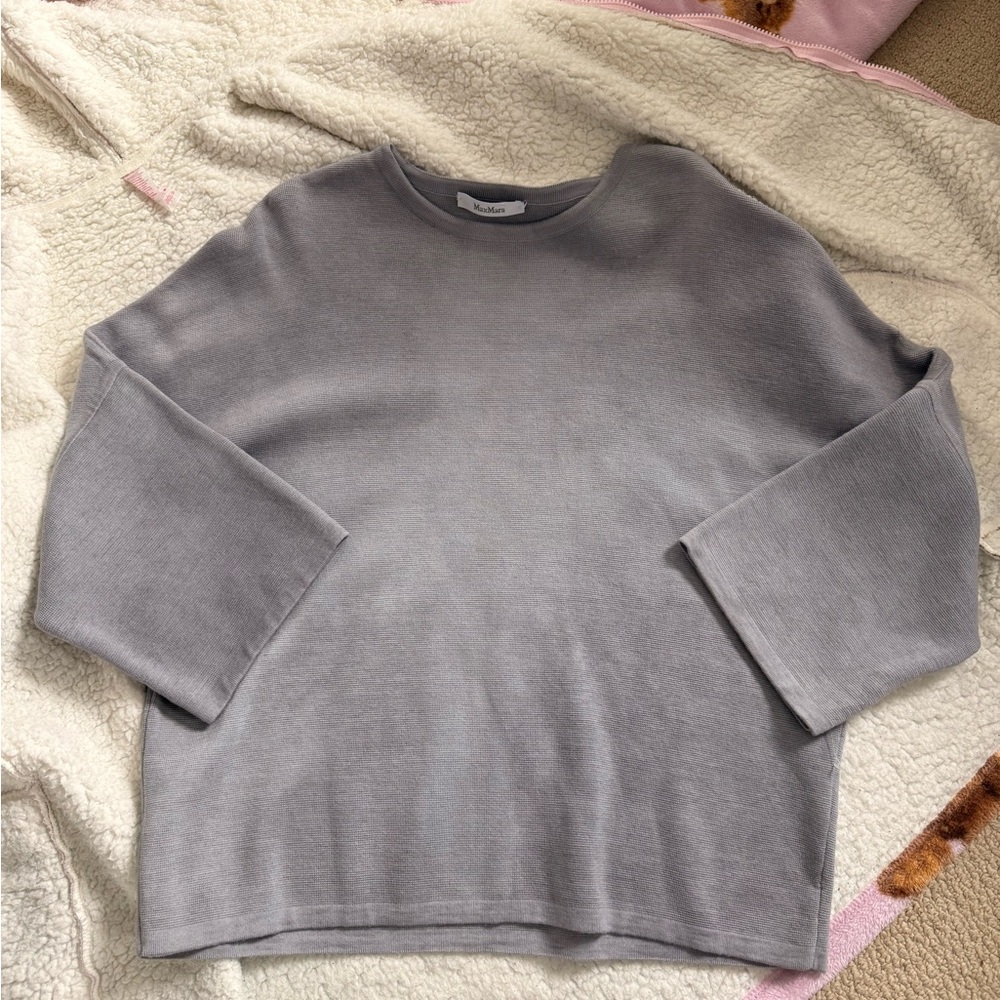 MaxMara Soft Gray Crewneck Sweater